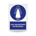 ‣ Rótulo Obl: Uso obligatorio de delantal | SIGO