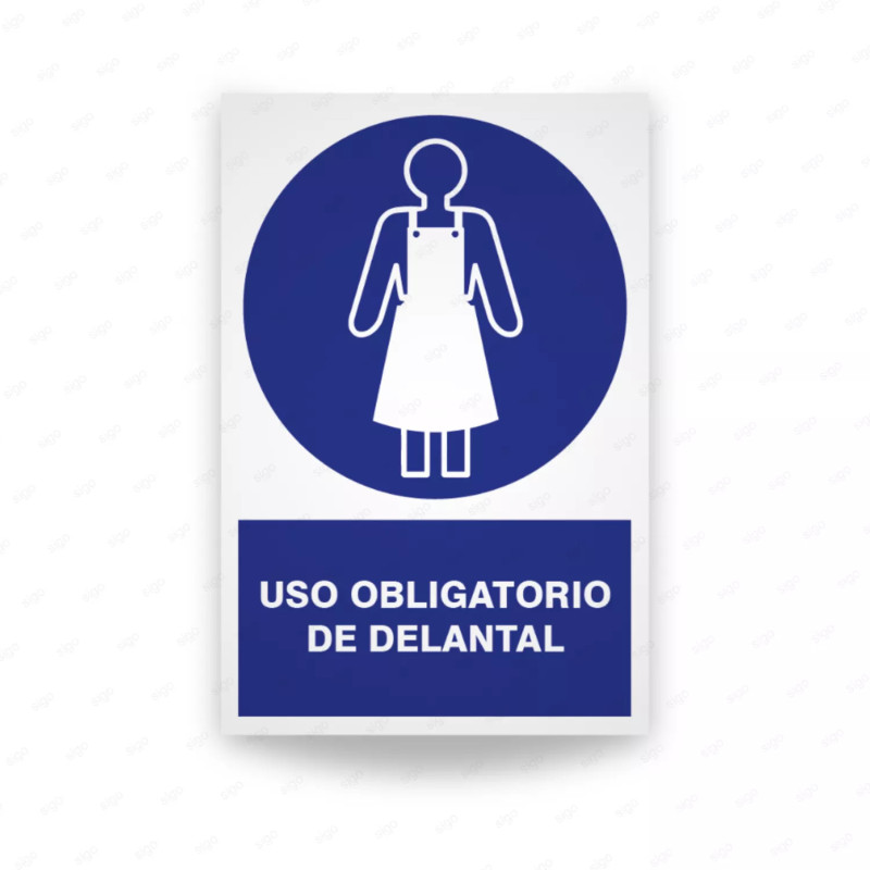 ‣ Rótulo Obl: Uso obligatorio de delantal | SIGO