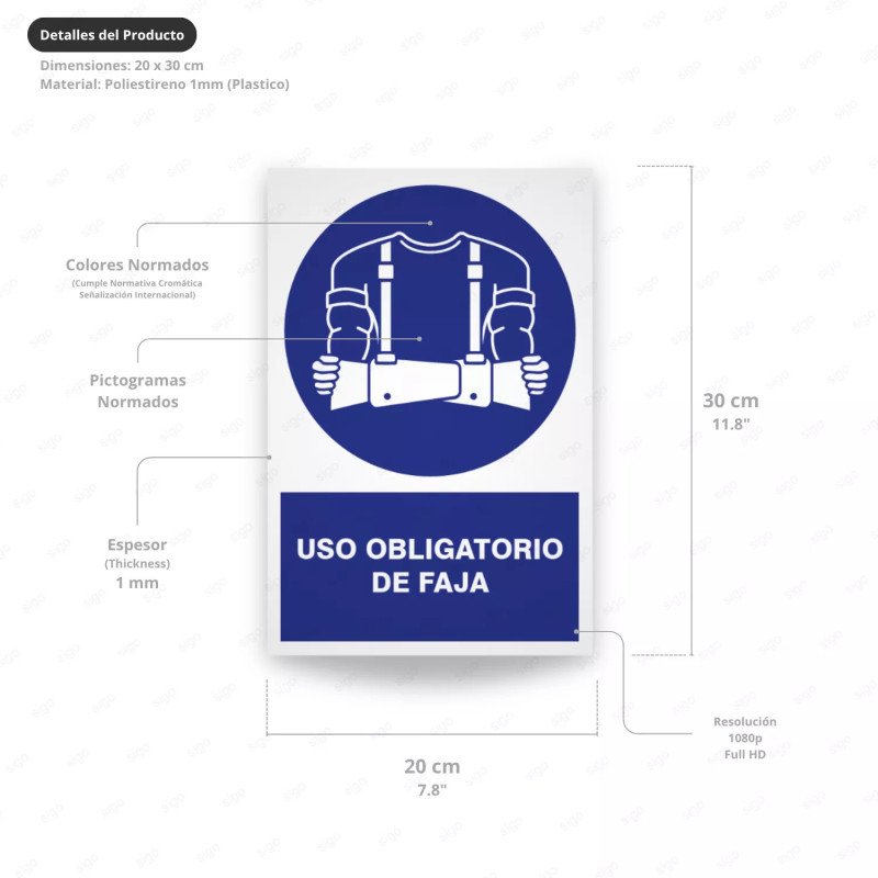 ‣ Rótulo Obligatorio: Uso de Faja... | SIGO