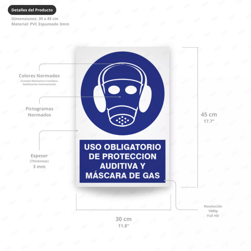 ‣ Rótulo Obligatorio: Protección Auditiva y Máscara... | SIGO