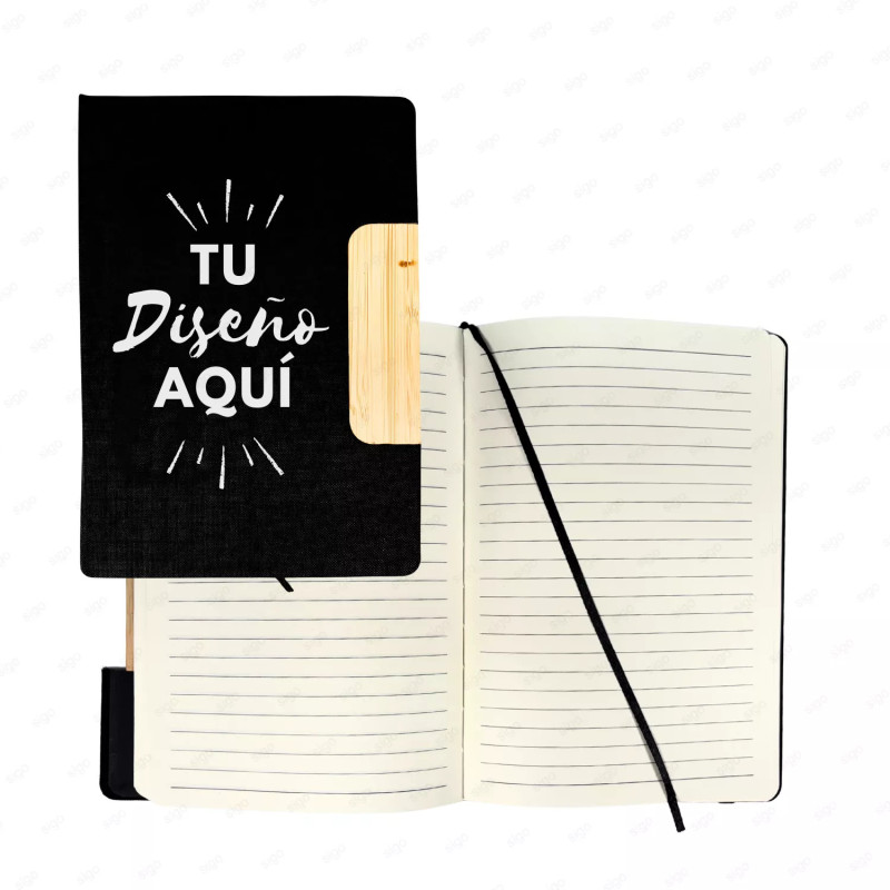 ‣ Agenda Personalizada Tela y Madera | SIGO