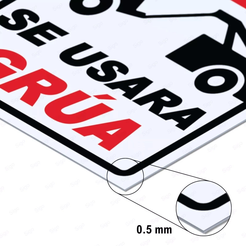 Rotulo No Estacionar Se Usará Grúa, Señales de Prohibición