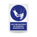‣ Uso obligatorio guantes quirúrgicos Rótulo | SIGO