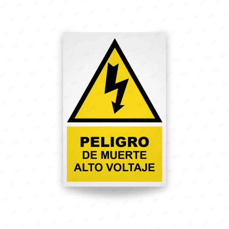 ‣ Rótulo Atención - Peligro Muerte Alto Voltaje... | SIGO