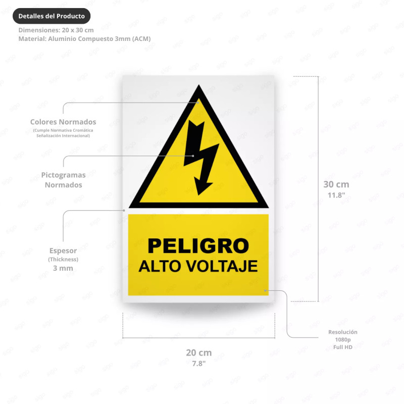 ‣ Rótulo Atención: Peligro Alto Voltaje... | SIGO