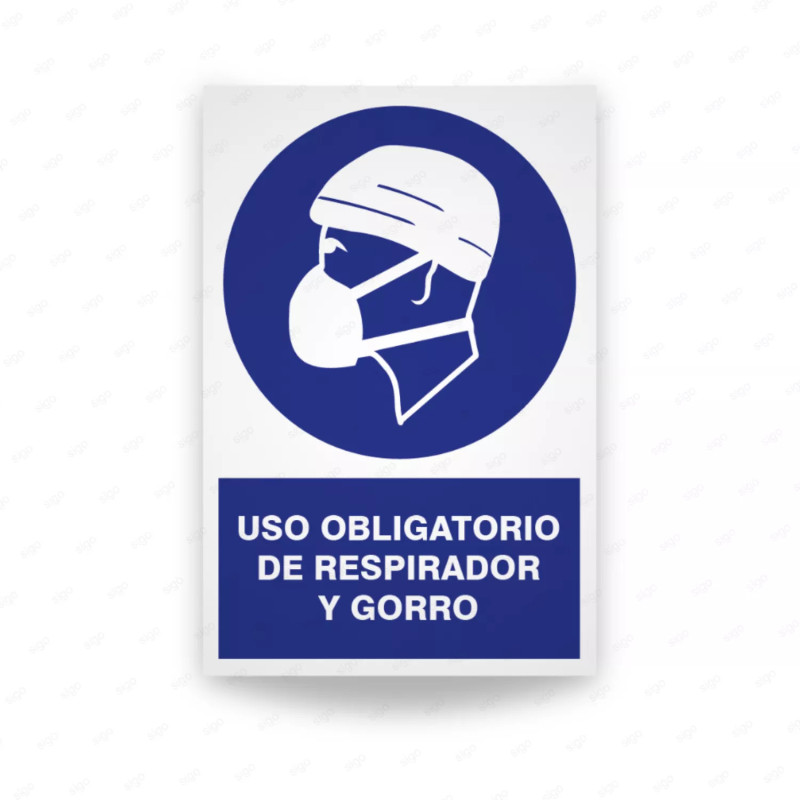 ‣ Uso obligatorio: respirador y gorro | SIGO