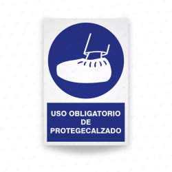 Rótulo de Obligación - Uso obligatorio de protegecalzado | Cod. OB-141
