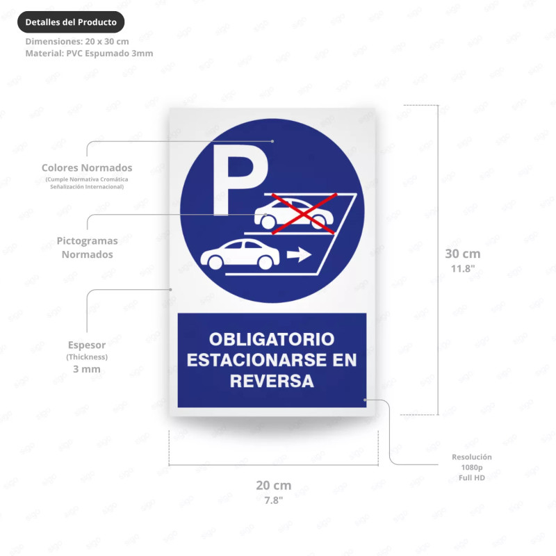 ‣ Rótulo Obligación: Estacionar en Reversa... | SIGO