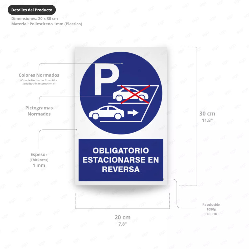 ‣ Rótulo Obligación: Estacionar en Reversa... | SIGO