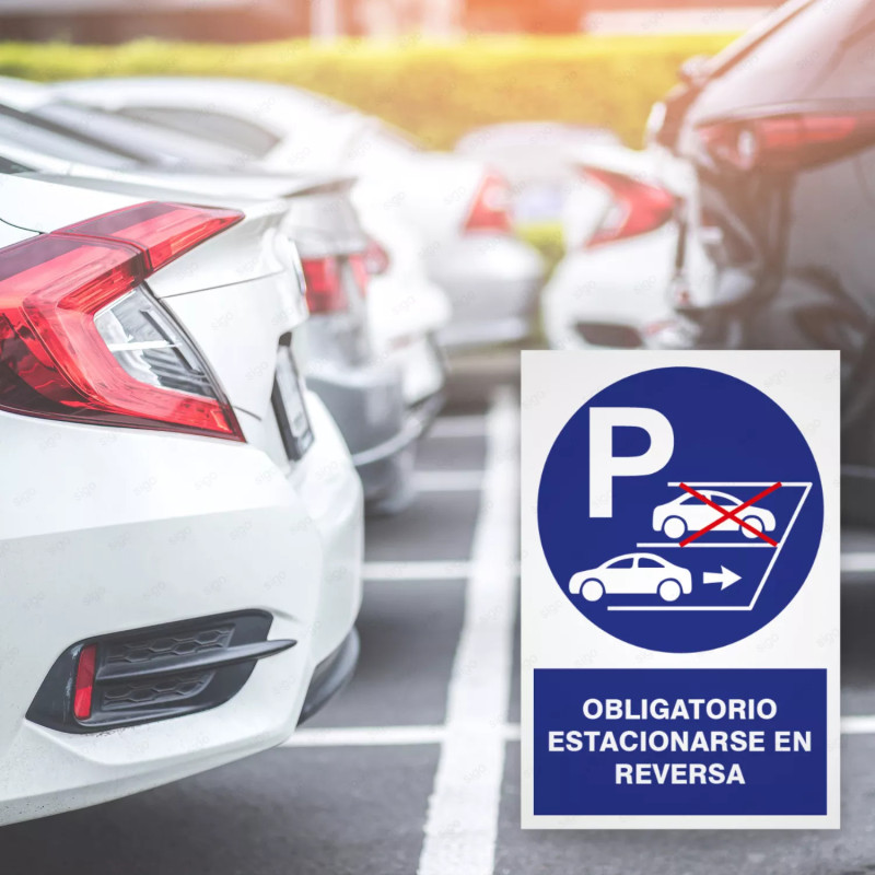 ‣ Rótulo Obligación: Estacionar en Reversa... | SIGO
