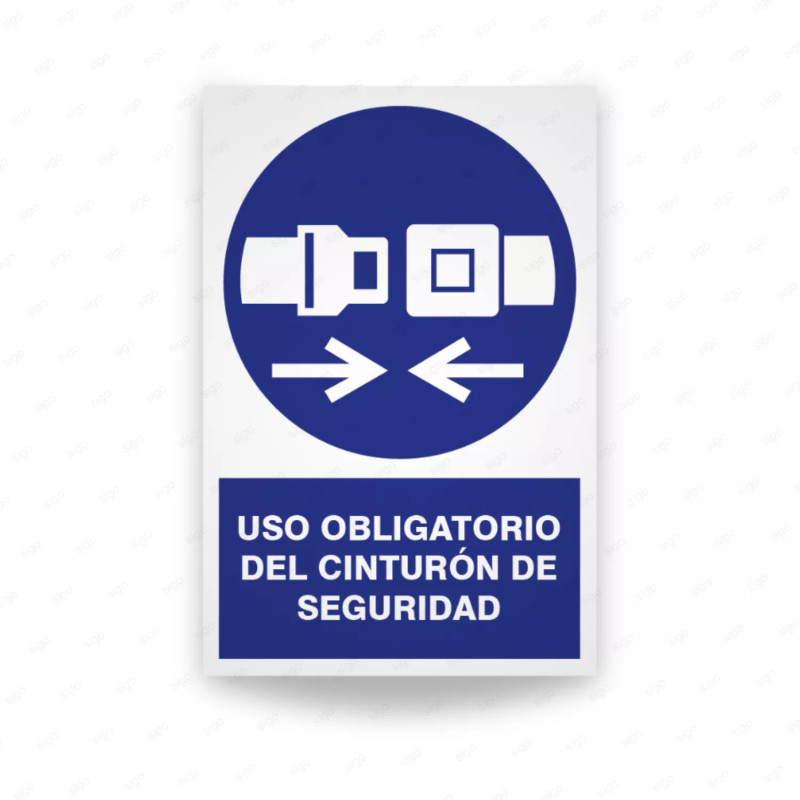‣ Rótulo: Uso obligatorio del cinturón... | SIGO