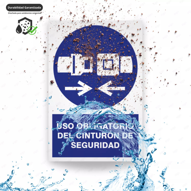 ‣ Rótulo: Uso obligatorio del cinturón... | SIGO