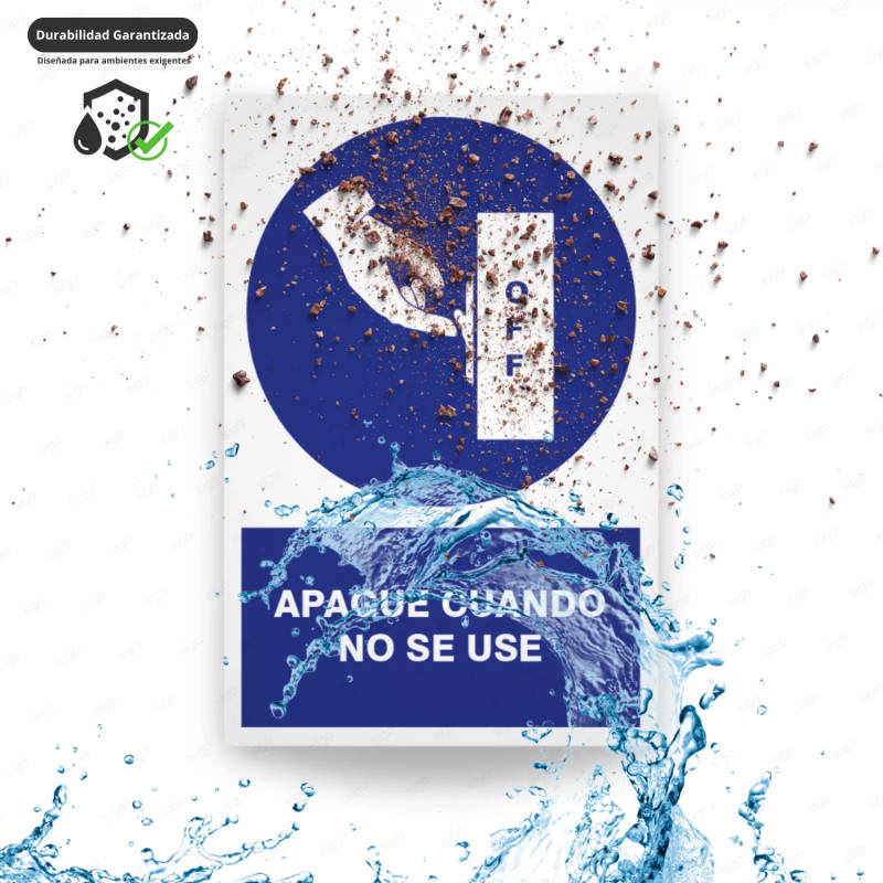 ‣ Rótulo de Obligación: Apague cuando no se... | SIGO