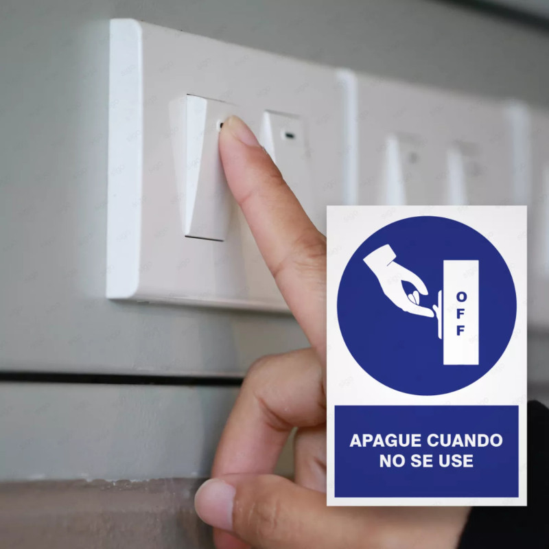 ‣ Rótulo de Obligación: Apague cuando no se... | SIGO