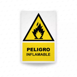 ‣ Rótulo Atención - Peligro Inflamable... | SIGO