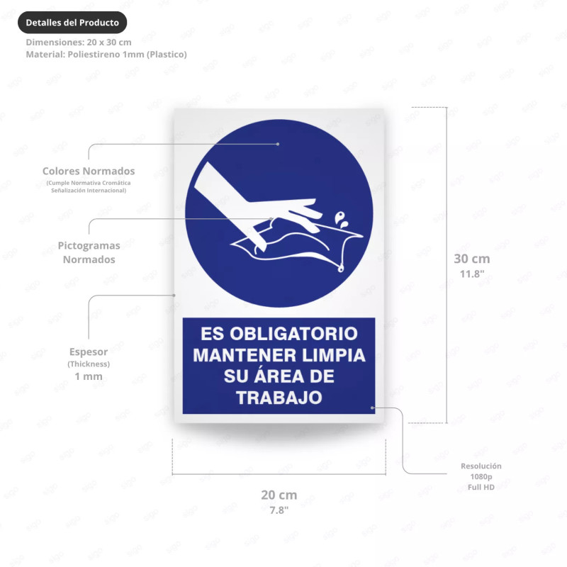 ‣ Rótulo: Mantén limpia tu área de trabajo | SIGO