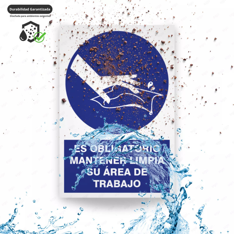 ‣ Rótulo: Mantén limpia tu área de trabajo | SIGO