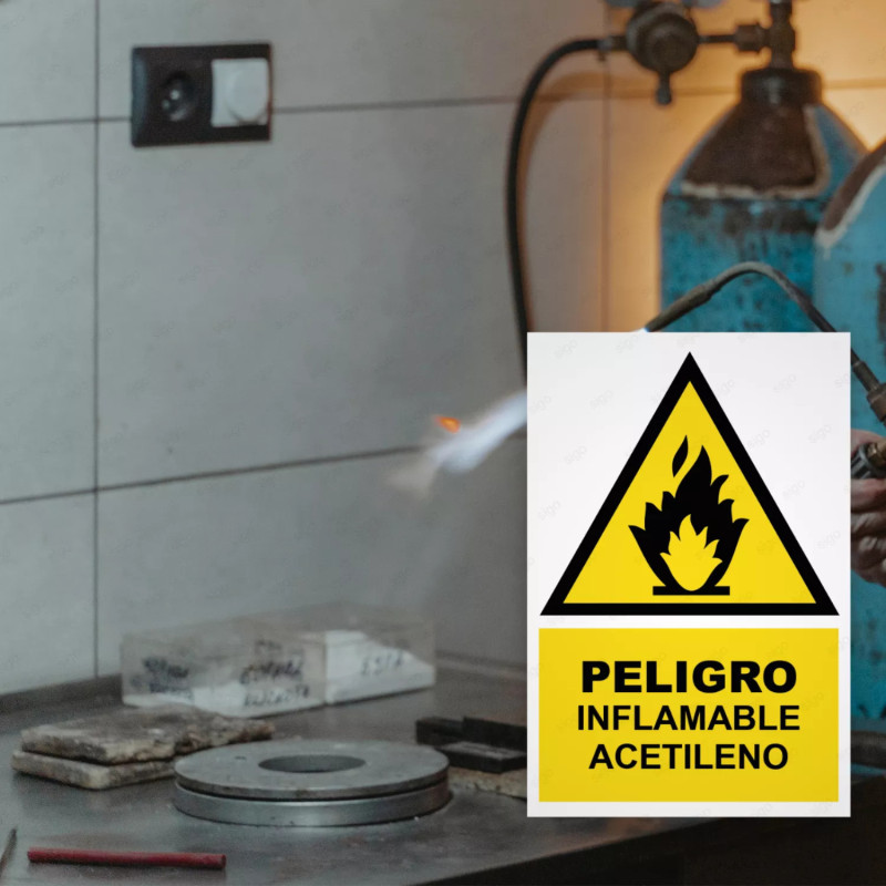 ‣ Rótulo Peligro: Inflamable Acetileno... | SIGO
