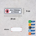 Rotulo Sólo Personal Autorizado, Carteles y Rótulos Personalizados