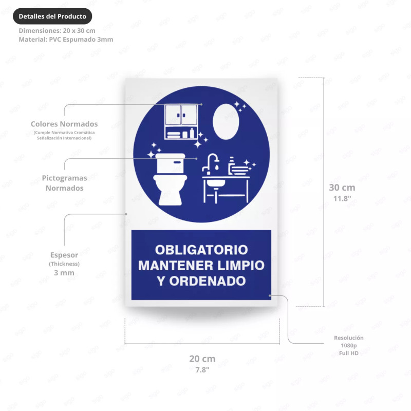 ‣ Rótulo Obligación: Mantener limpio y ordenado | SIGO