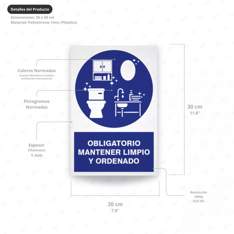 ‣ Rótulo Obligación: Mantener limpio y ordenado | SIGO