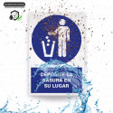 ‣ Rótulo Oblig. - Deposite basura en su lugar | SIGO