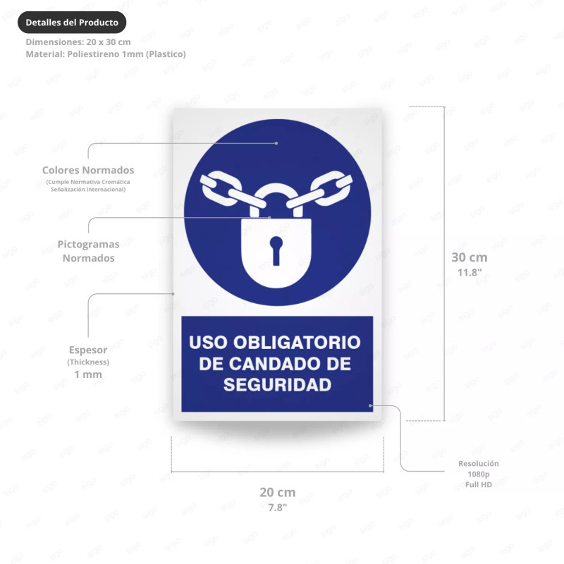 ‣ Uso obligatorio de candado de seguridad | SIGO