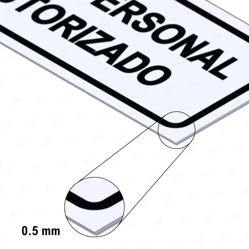 Rotulo Sólo Personal Autorizado, Carteles y Rótulos Personalizados