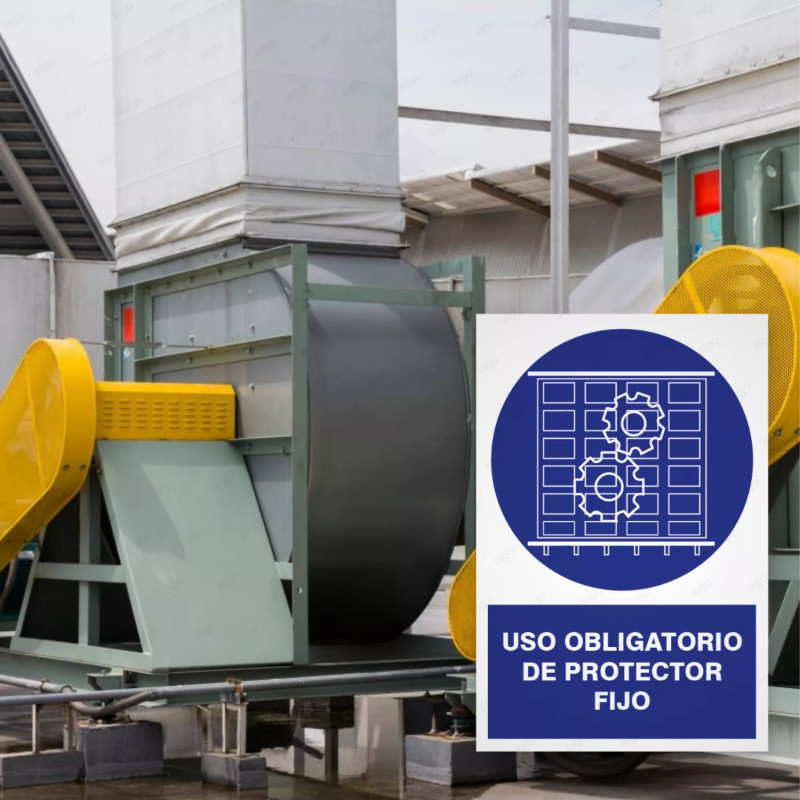 ‣ Rótulo: Uso obligatorio de protector fijo... | SIGO