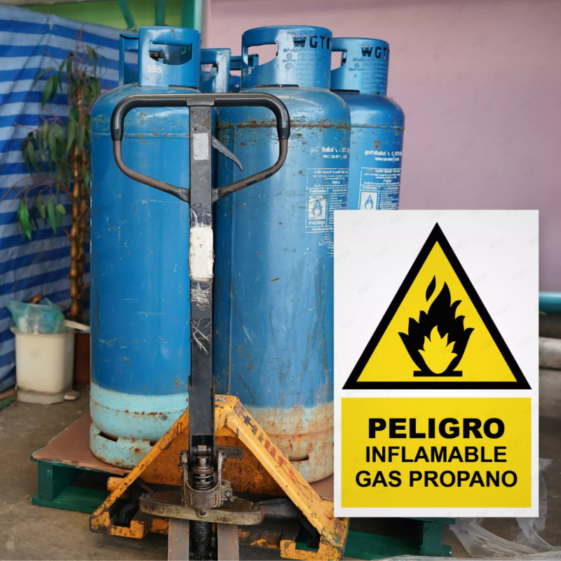 ‣ Peligro Inflamable Gas Propano | SIGO