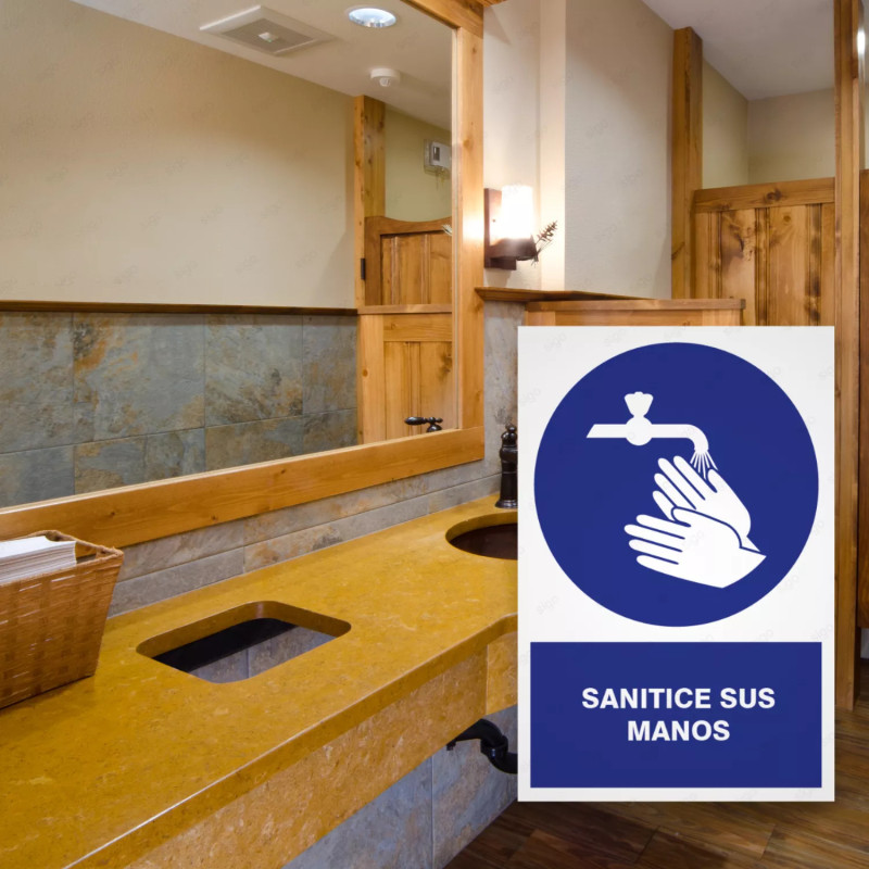 ‣ Rótulo Obligación: Sanitice sus manos... | SIGO