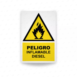 ‣ Rótulo Atención - Peligro Inflamable Die... | SIGO