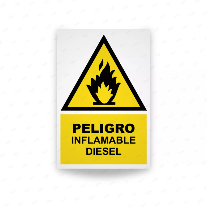‣ Rótulo Atención - Peligro Inflamable Die... | SIGO