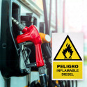 ‣ Rótulo Atención - Peligro Inflamable Die... | SIGO