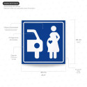 ‣ Rótulo Estacionamiento Embarazadas Reflectivo | SIGO