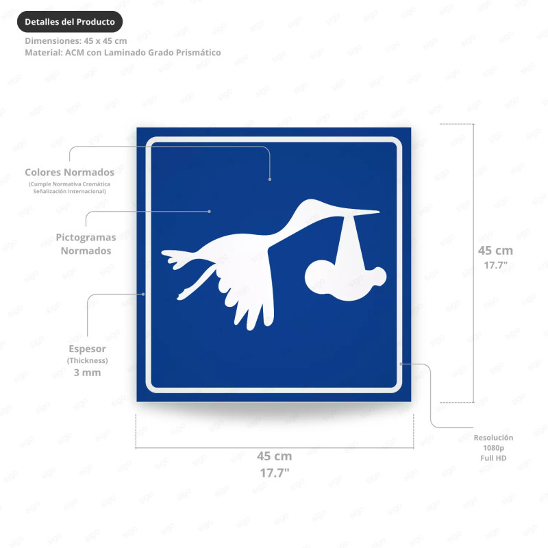 ‣ Rótulo Estacionamiento Embarazadas| SIGO