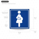 ‣ Rótulo Estacionamiento Embarazadas 17x17 | SIGO