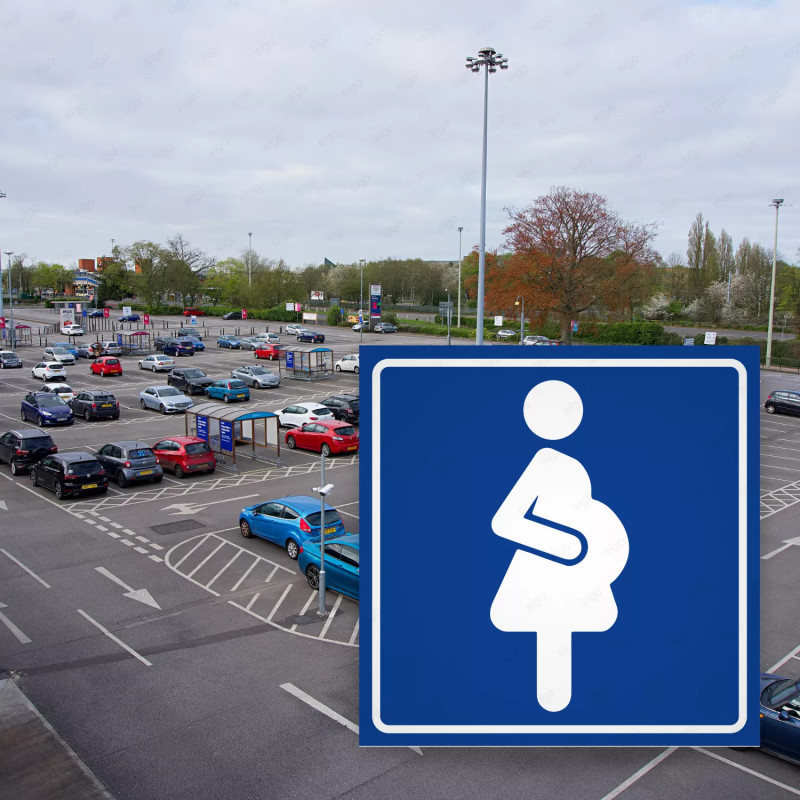 ‣ Rótulo Estacionamiento Embarazadas 17x17 | SIGO