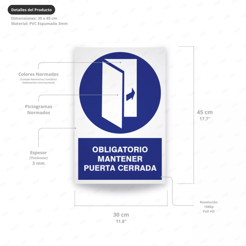 ‣ Rótulo: Mantener Puerta Cerrada... | SIGO