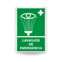 ‣ Rótulo de Ruta de Evacuación - Lavaojos de Emergencia | SIGO