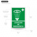 ‣ Rótulo de Ruta de Evacuación - Lavaojos de Emergencia | SIGO