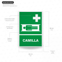 ‣ Rótulo de Ruta de Evacuación - Camilla de emergencia | SIGO