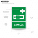 ‣ Rótulo de Ruta de Evacuación - Camilla de emergencia | SIGO
