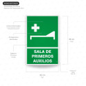 ‣ Rótulo de Ruta de Evacuación - Sala de Primeros Auxilios | SIGO
