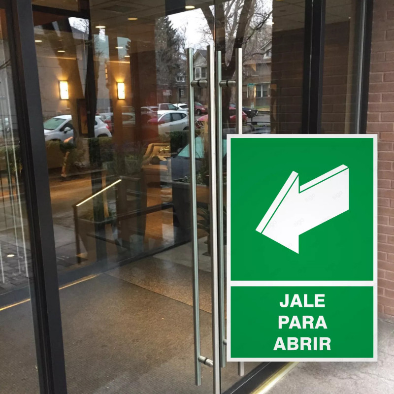 ‣ Rótulo de Ruta de Evacuación - Jale Para Abrir| SIGO