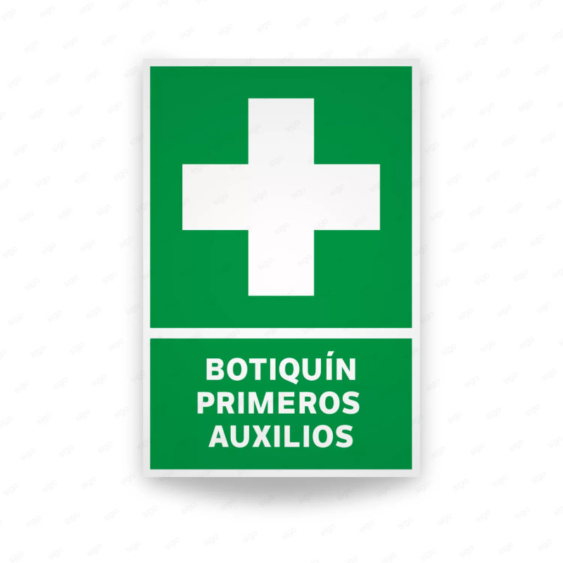‣ Rótulo de Ruta de Evacuación - Botiquín Primeros Auxilios | SIGO