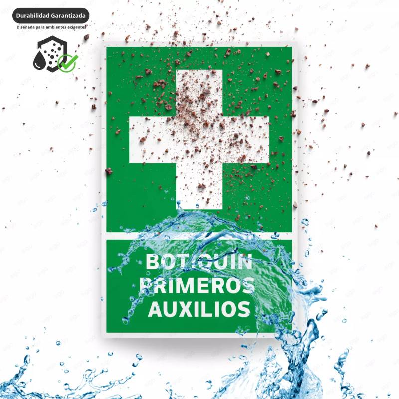 ‣ Rótulo de Ruta de Evacuación - Botiquín Primeros Auxilios | SIGO