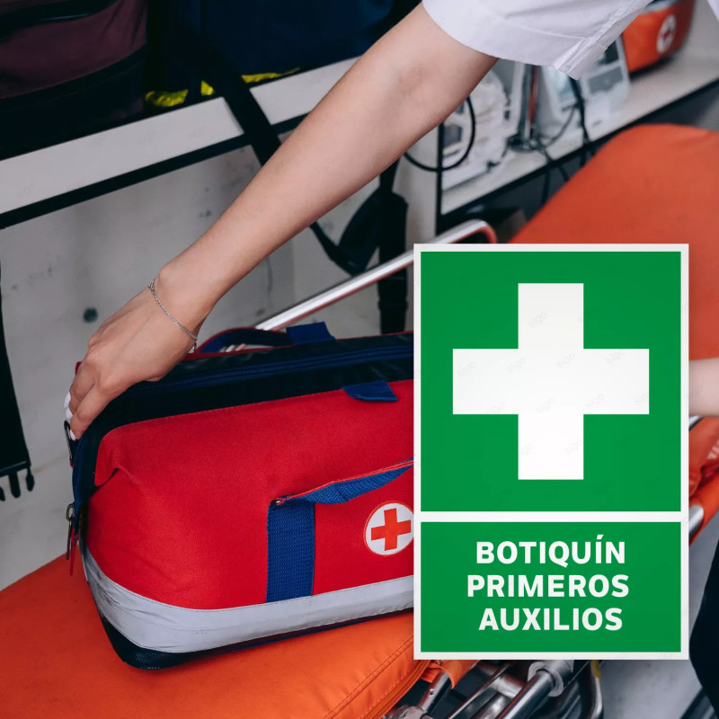 ‣ Rótulo de Ruta de Evacuación - Botiquín Primeros Auxilios | SIGO