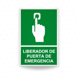 Rótulo de Ruta de Evacuación - Liberador de Puerta de emergencia |Cod. EV-052