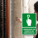 ‣ Rótulo de Ruta de Evacuación - Liberador de Puerta de emerg...| SIGO